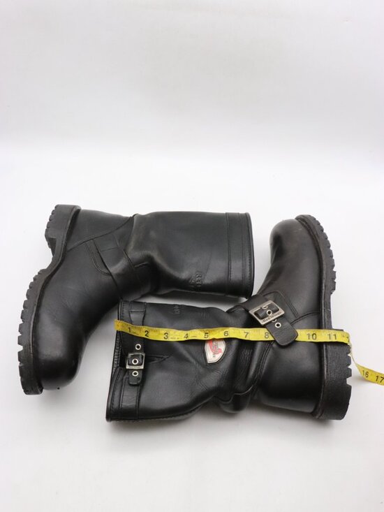 Red Wing Engineer Boots 988 Men\'s Size 11.5 D Steel Toe Vibram Black Leather main image 8
